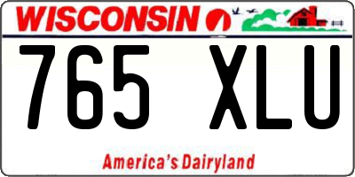 WI license plate 765XLU