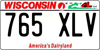 WI license plate 765XLV