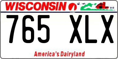 WI license plate 765XLX