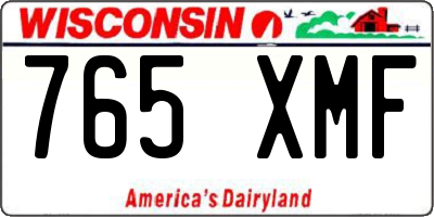 WI license plate 765XMF