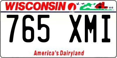 WI license plate 765XMI