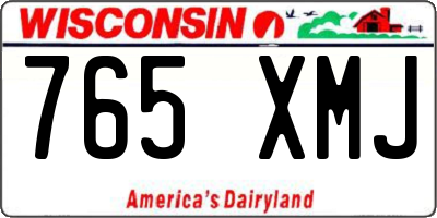 WI license plate 765XMJ