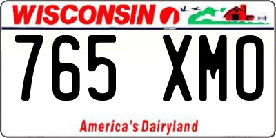 WI license plate 765XMO