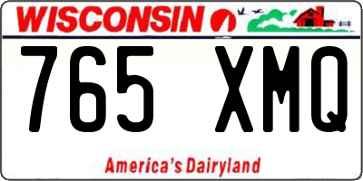 WI license plate 765XMQ