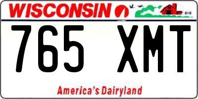 WI license plate 765XMT