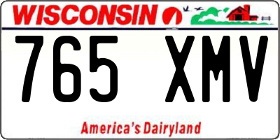 WI license plate 765XMV