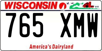 WI license plate 765XMW