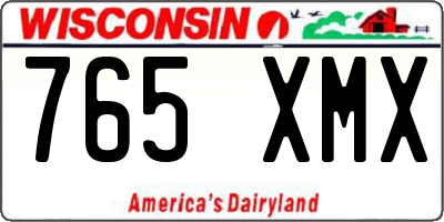 WI license plate 765XMX