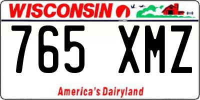 WI license plate 765XMZ