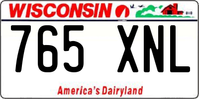 WI license plate 765XNL