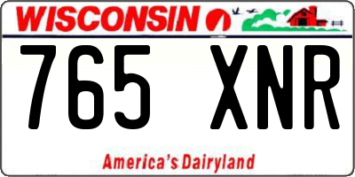 WI license plate 765XNR