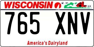 WI license plate 765XNV