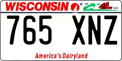 WI license plate 765XNZ