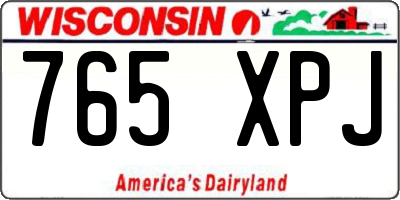 WI license plate 765XPJ
