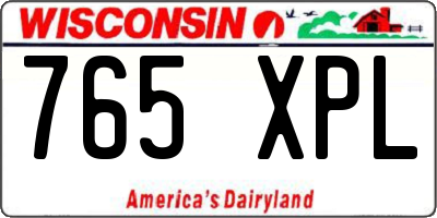 WI license plate 765XPL
