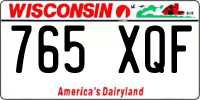 WI license plate 765XQF