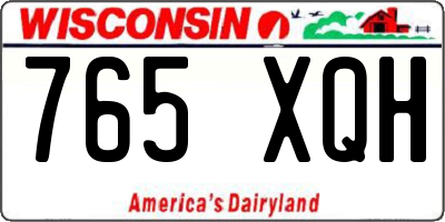 WI license plate 765XQH