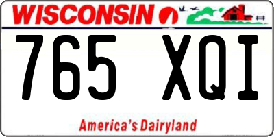 WI license plate 765XQI