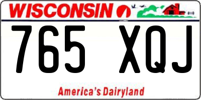 WI license plate 765XQJ