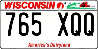 WI license plate 765XQQ
