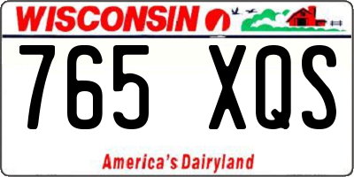 WI license plate 765XQS