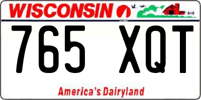 WI license plate 765XQT