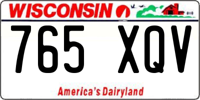 WI license plate 765XQV