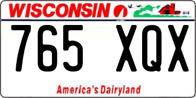 WI license plate 765XQX