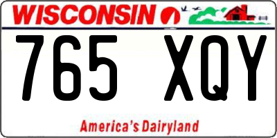 WI license plate 765XQY