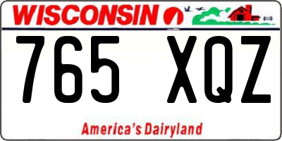 WI license plate 765XQZ