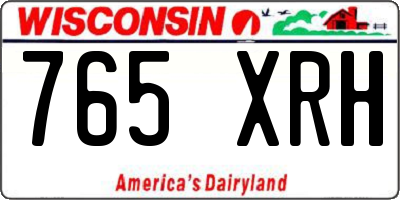 WI license plate 765XRH
