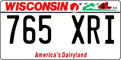 WI license plate 765XRI
