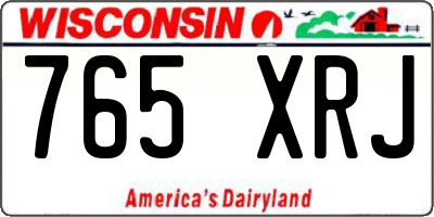 WI license plate 765XRJ