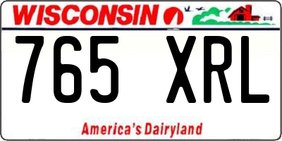WI license plate 765XRL