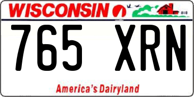 WI license plate 765XRN