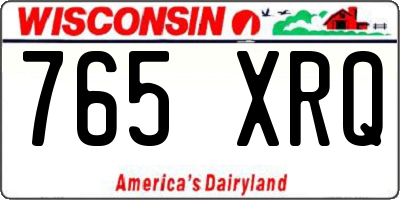WI license plate 765XRQ