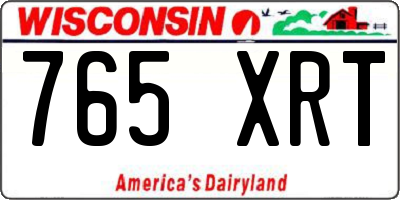 WI license plate 765XRT