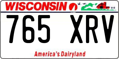 WI license plate 765XRV