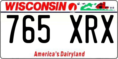 WI license plate 765XRX