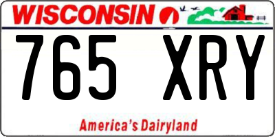 WI license plate 765XRY