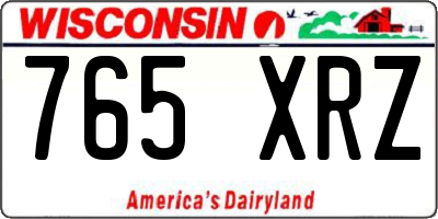 WI license plate 765XRZ