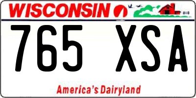 WI license plate 765XSA