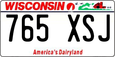 WI license plate 765XSJ