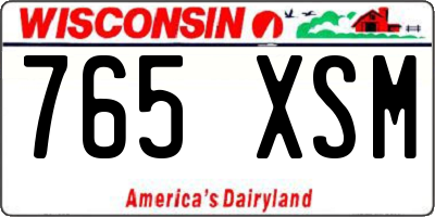 WI license plate 765XSM