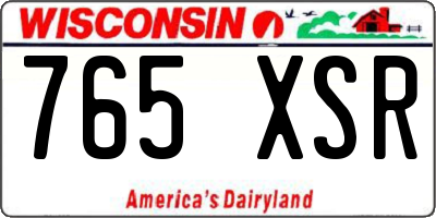 WI license plate 765XSR