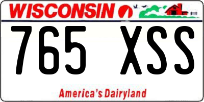 WI license plate 765XSS