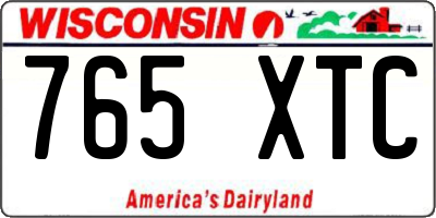 WI license plate 765XTC