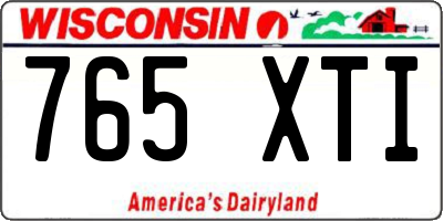 WI license plate 765XTI