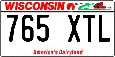 WI license plate 765XTL