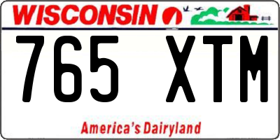 WI license plate 765XTM